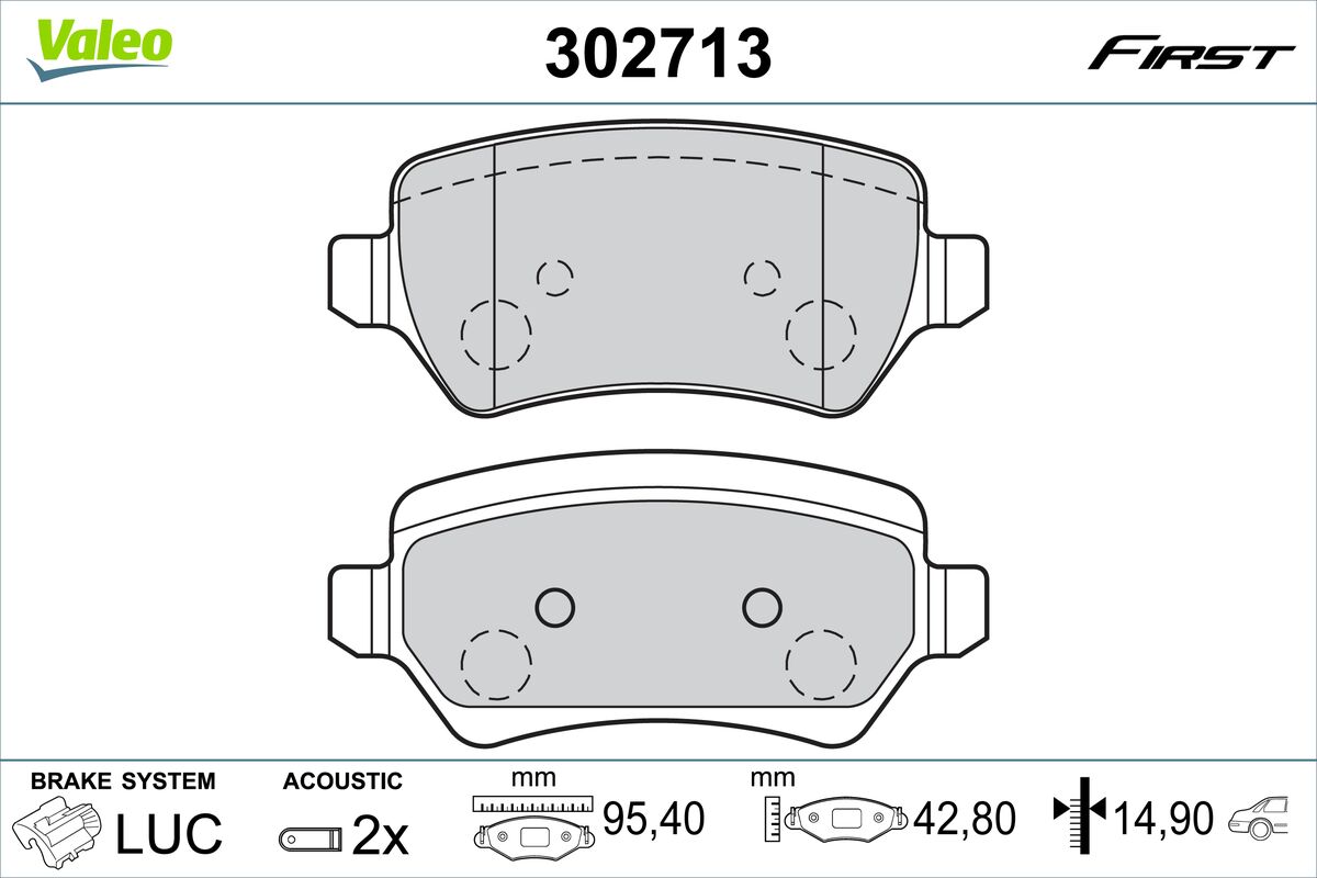 VALEO Fékbetét, mind 302713_VALEO